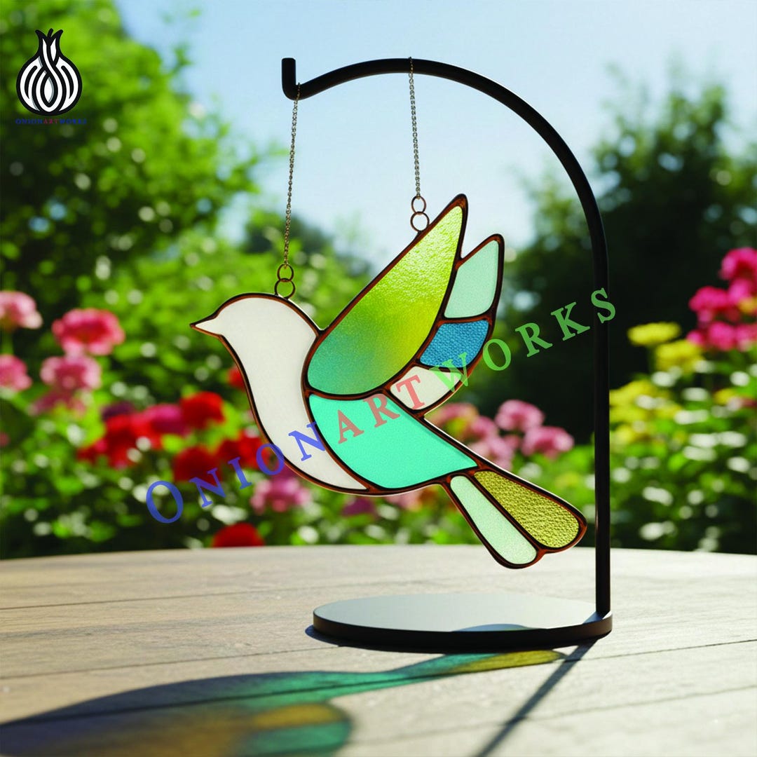 Dove Stained Glass Pattern | Peace Bird Suncatcher Template | Flying ...