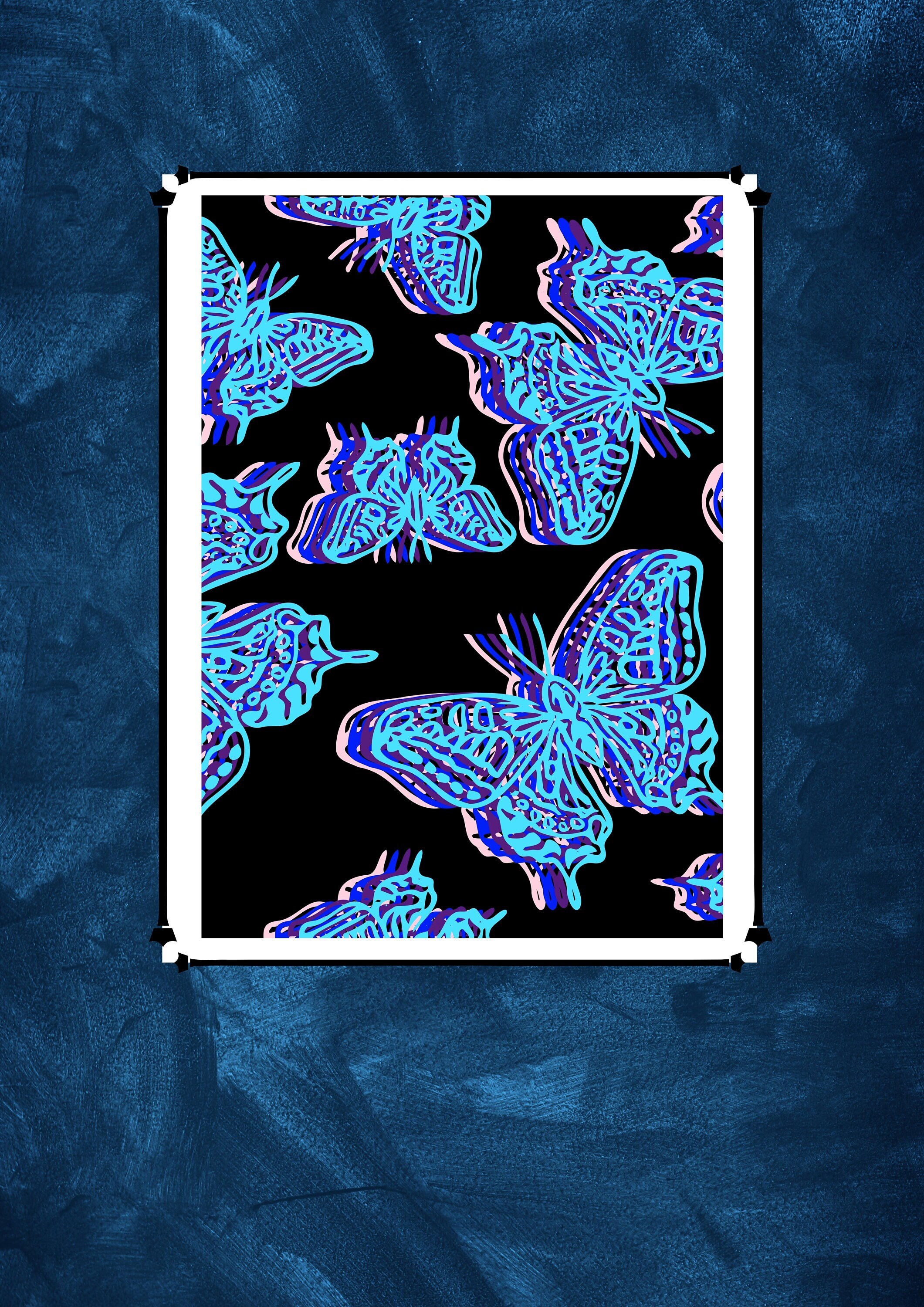 Butterfly 3D Art 3D Wall Decor Poster Butterfly Poster Etsy