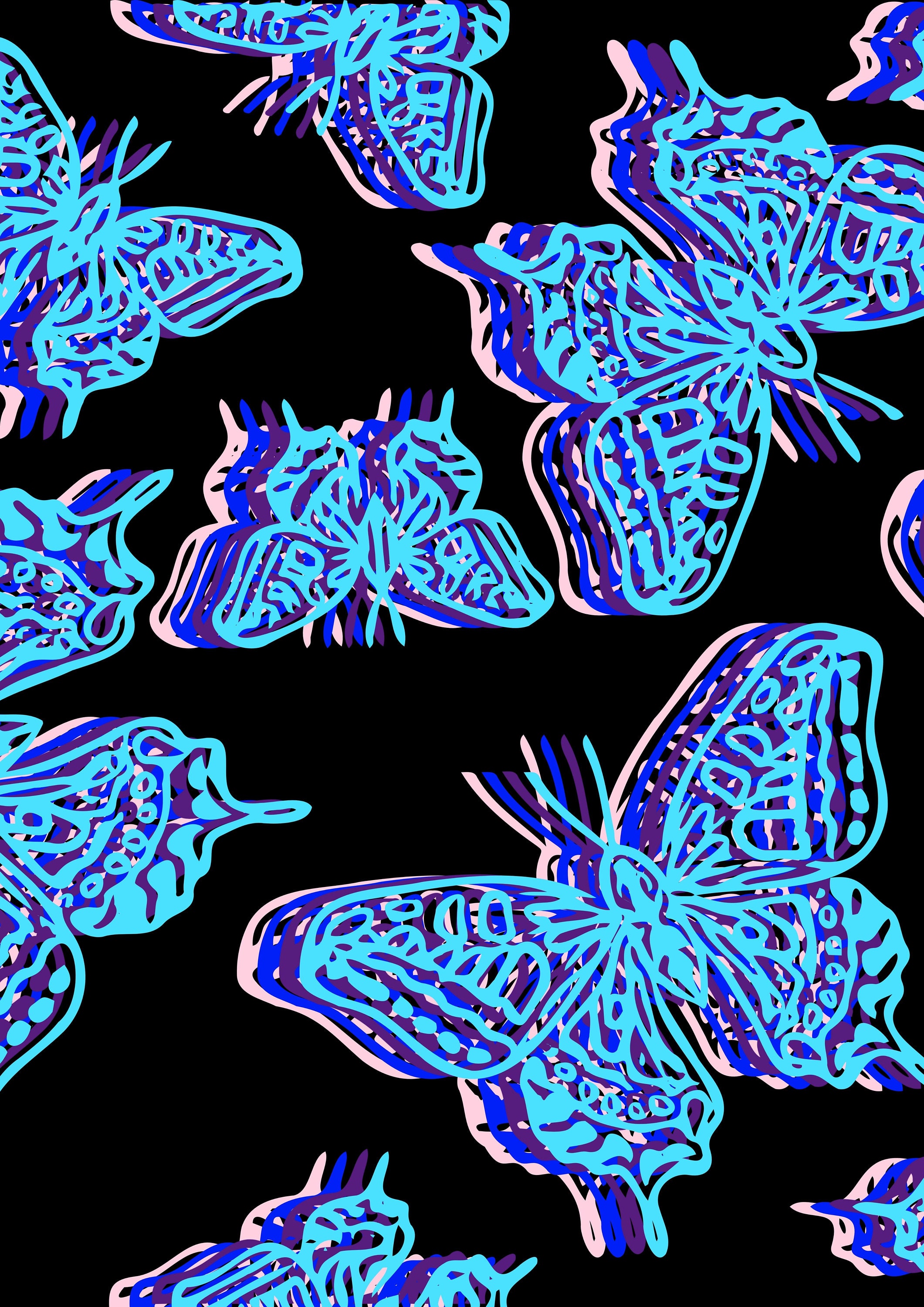 Butterfly 3D Art 3D Wall Decor Poster Butterfly Poster Etsy