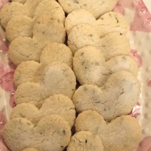 Lavender Heart Cookies
