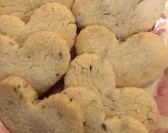 Gluten-free Lavender Shortbread Heart Cookies