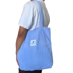 Corduroy Tote Bag with Inner Pocket | Soft Everyday Shoulder Bag | Boho Laptop Shopper | Gift for Her