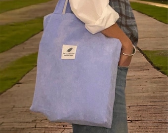 Corduroy tote bag | Shopping bag | Tote bag | Shoulder bag |