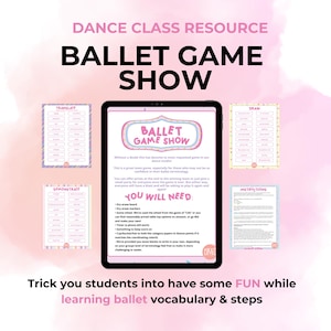 Recurso para la clase de baile: Actividad divertida para la clase de ballet, Juego de ballet, Clase de baile, Programa de ballet, Vocabulario