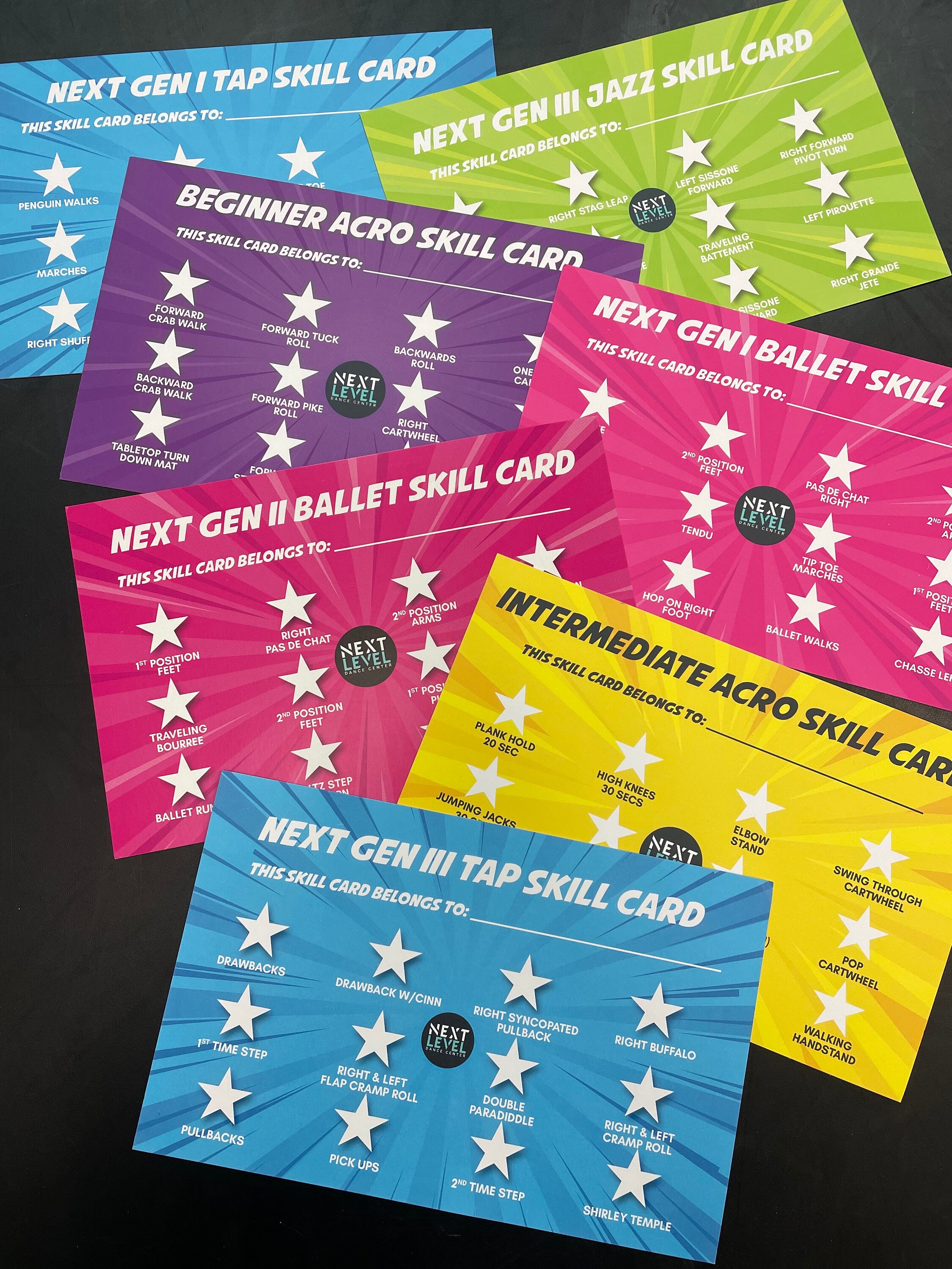 Customizable Jazz, Ballet, Tap, Acro Dance Skill Card, Digital Canva ...