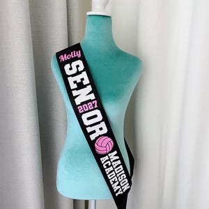 Custom 2027 Senior Sash, Graduation, dance, sport, graduate, cheerleader, gymnast, graduation sash