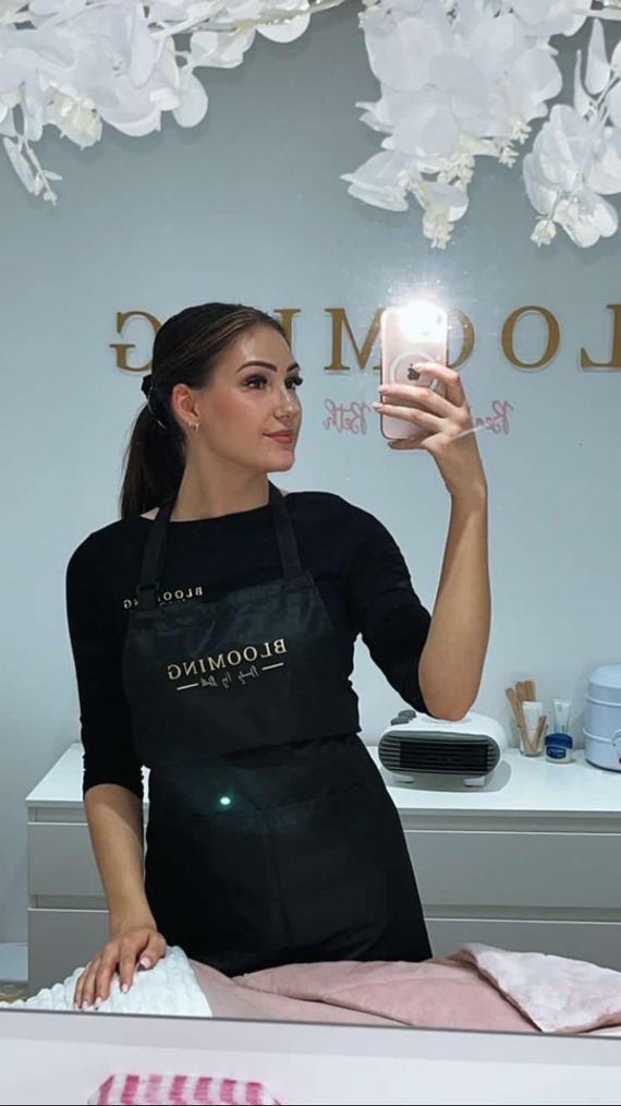 Branded Salon Apron & Capes, hairstylist apron, hair stylist gown, salon uniform, salon apron, barber cape, barber gown, beauty therapist
