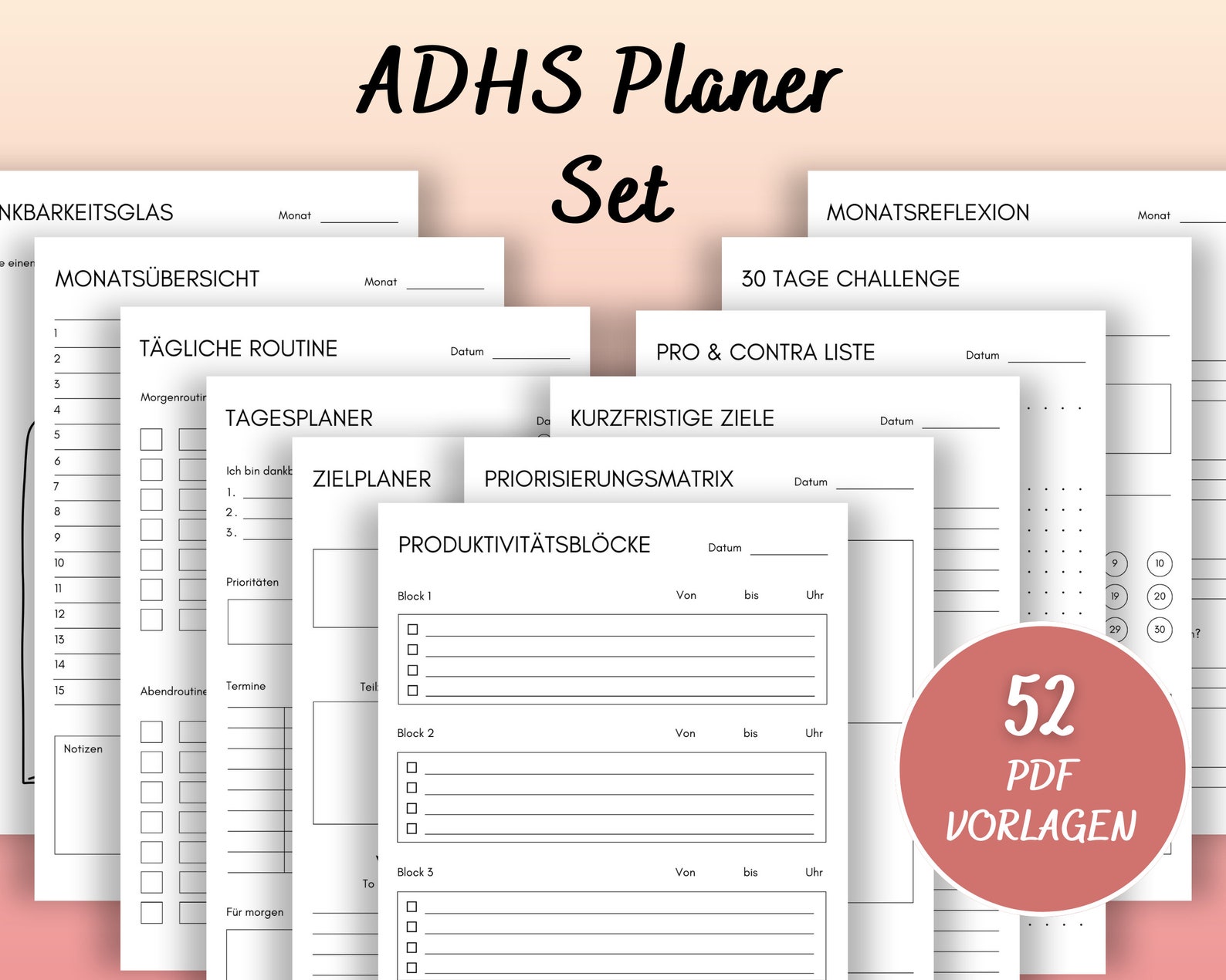 ADHS Planer für Erwachsene ADHS Planer zum Ausdrucken ADHS - Etsy.de