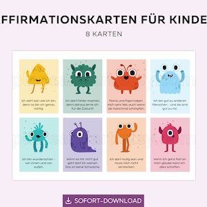 Kinder Affirmationskarten, Achtsamkeit stärken, Selbstfürsorge Kind, psychische Gesundheit, positive Glaubenssätze Kind, Geburtstagsgeschenk