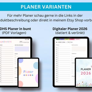 ADHD planner templates for printing, ADHD planner in German, ADHD planner for adults, Neurodivers ADHD planner PDF download, A4 minimalist image 9