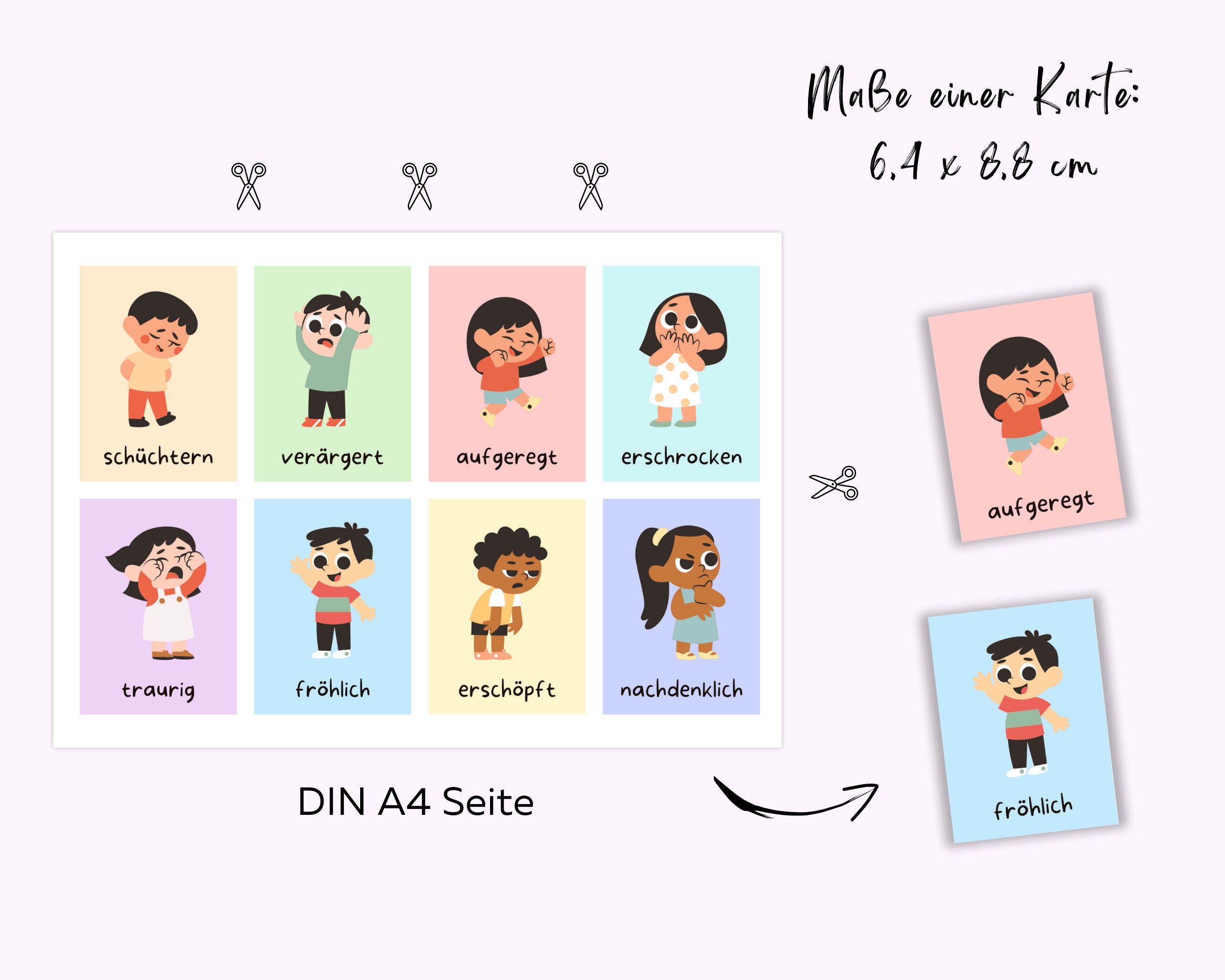 Gefühlskarten Für Kinder - 35 Karten Zum Erkennen Und Benennen Von Gefühlen