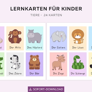 Dierenkaarten voor kinderen Digitale download Dierenfoto's Kleuterschool, cadeau voor kinderen, lievelingsdier, dierenkaarten basisschool om af te drukken