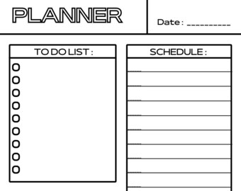 Planner to print, PDF, Undated, To Do List, Bullet Journal