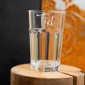 Texto propio grabado a mano en vaso café 0,3 l | personalizables | Diseña tú mismo | Regalo para los amantes del café | café con leche macchiato