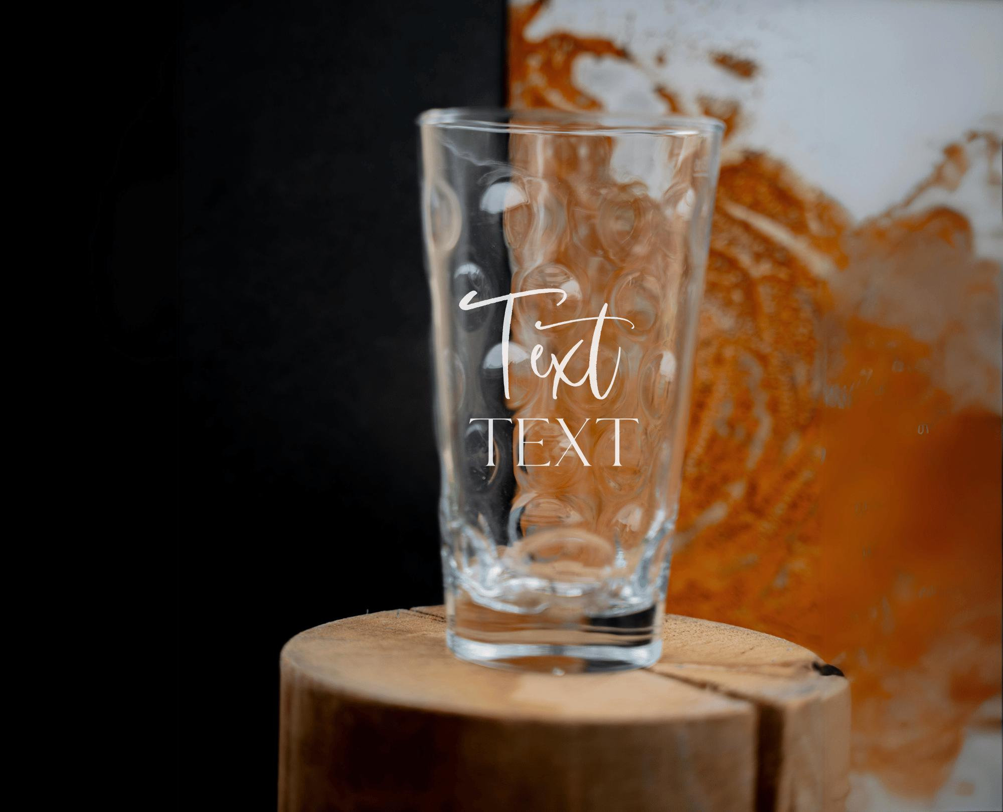 Dubbeglas 0,5 l mit individuellem Text handgraviert und personalisiert als Geschenk für dein*e Freund*in zum Geburtstag, JGA oder Einzug