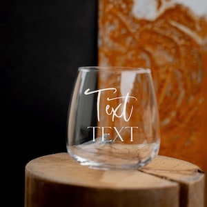 Hand-engraved gin or whiskey glass with your own text | Gin lover | Whiskey lover | create your own design | Gift idea