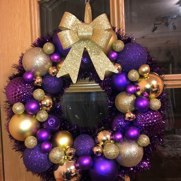 Christmas Bauble Wreath Etsy UK