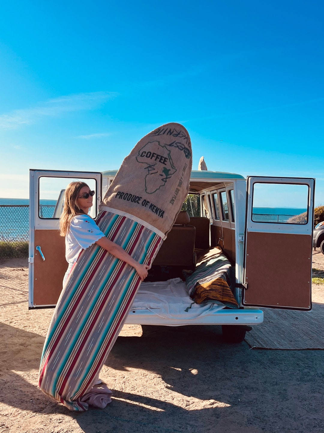 Baja Wey Surfboard Tasche Aus Mexikanischer Decke - Recycelte Surfboard Socke