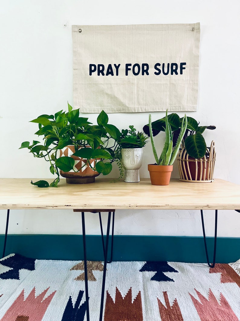 Pray for Surf Nursery Wall Decor Nursery Wall Hanging Etsy