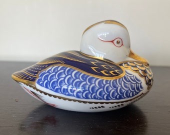 Royal Crown Derby Duck Gold Stopper Paperweight Figurine