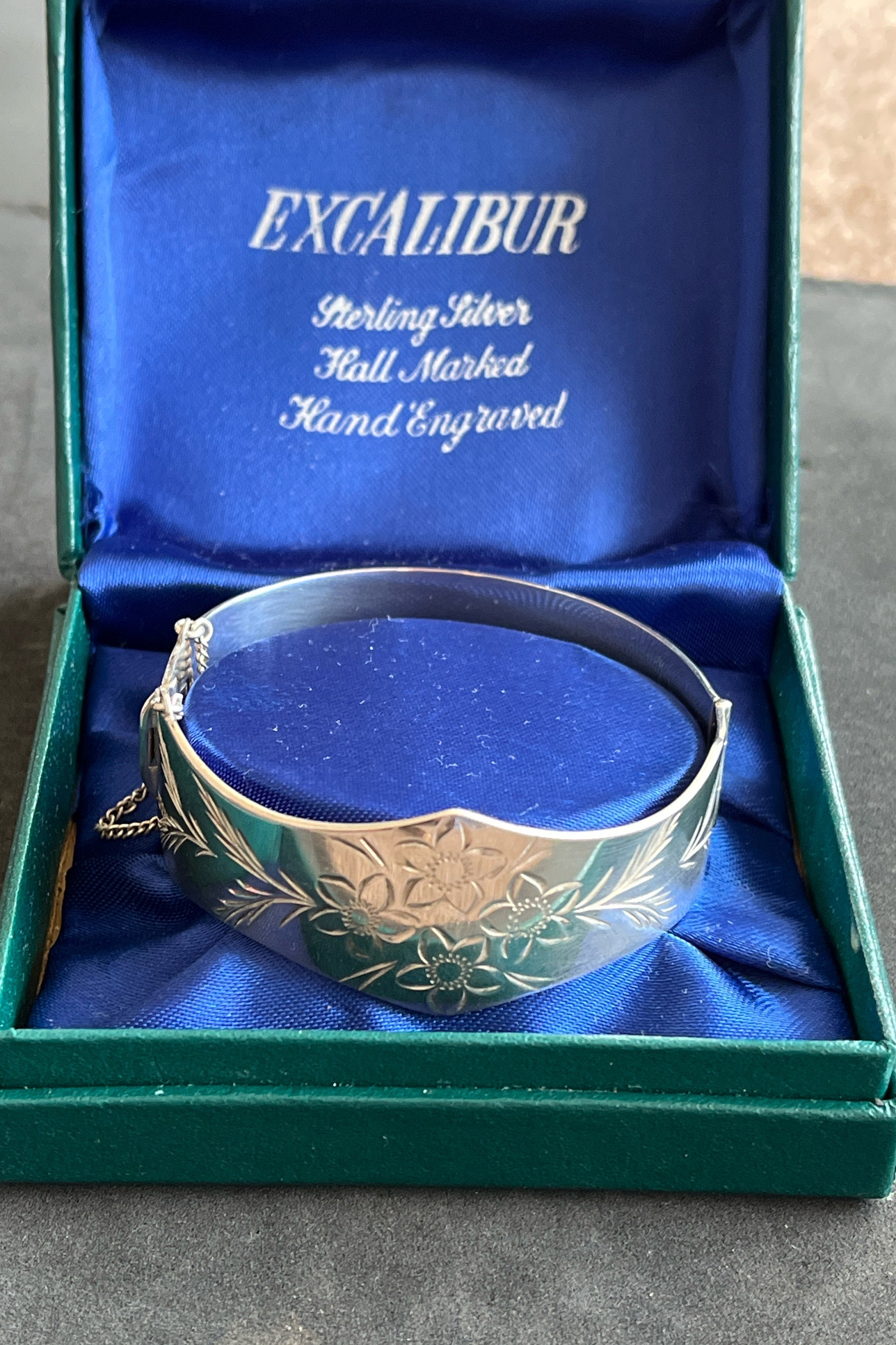 Excalibur Solid 925 Sterling Silver Bangle Bracelet Etsy Australia