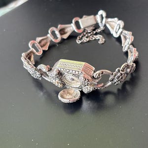 925 Solid Sterling Silver Antique Marcasite Watch Wind Up