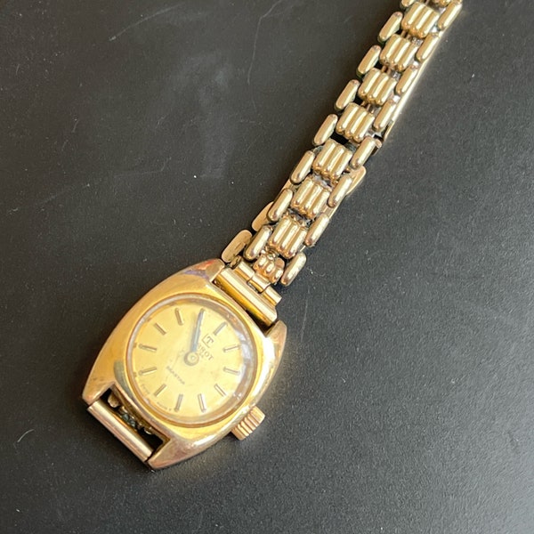 Vintage Tissot Bracelet Watch 70s Rolled Gold Wind Up Seastar Swiss Made