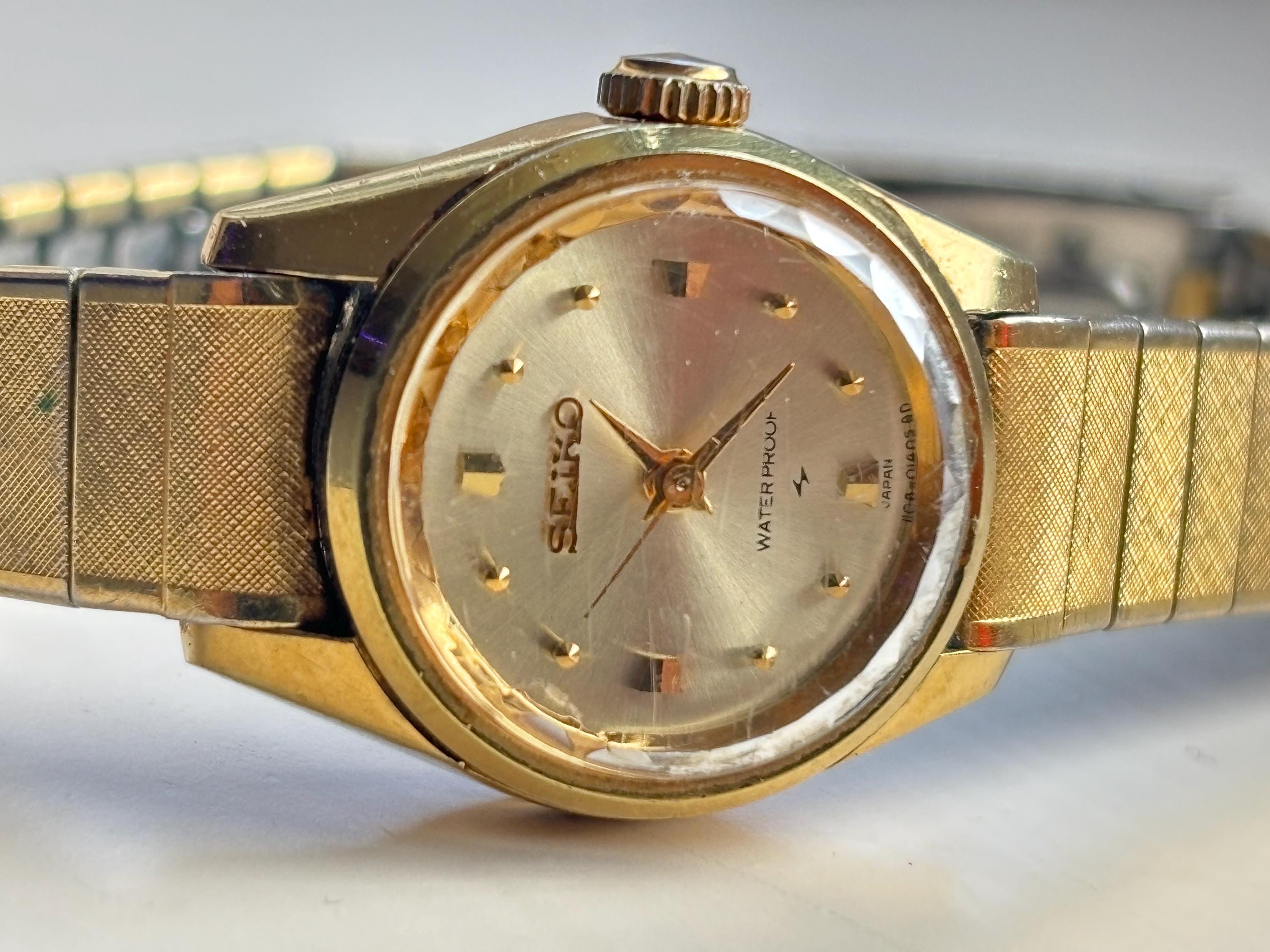 363【美品】SEIKO 時計　レディース　ゴールド ヴィンテージ　箱付き Seiko gold ladies - Etsy 日本