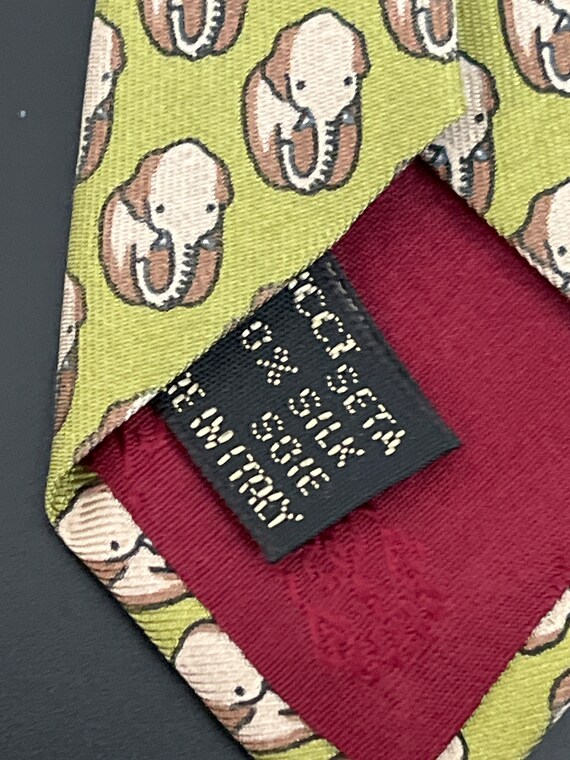 GUCCI Pure Silk Tie, Elephants - image 5