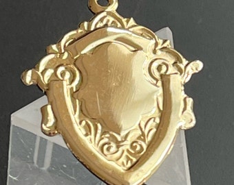 Vintage Gold Fob Blank Medal Pendant