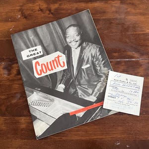 Count Basie Das Great Count UK Tour Programm und das Royal Albert Hall Ticket 1957