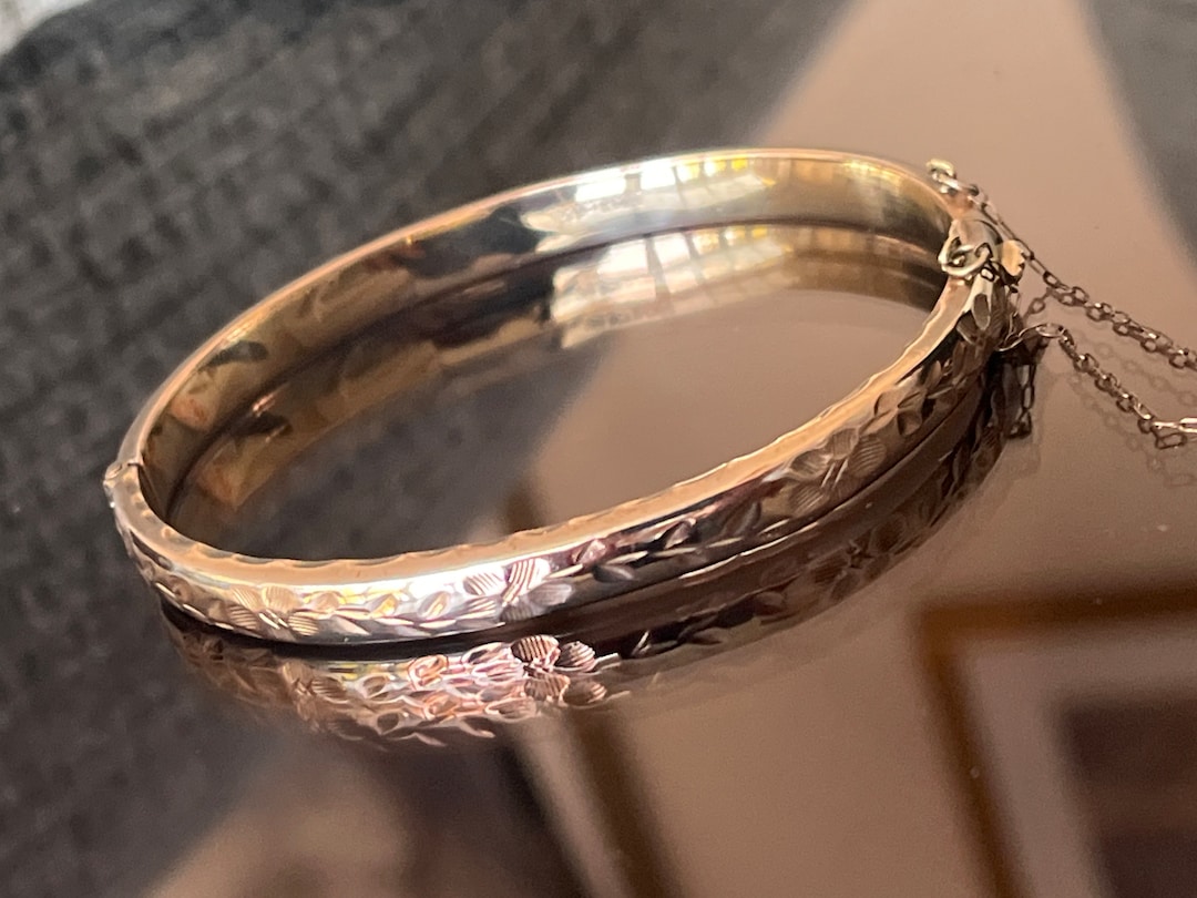 Vintage 9ct Rolled Gold Bangle Bracelet Etsy