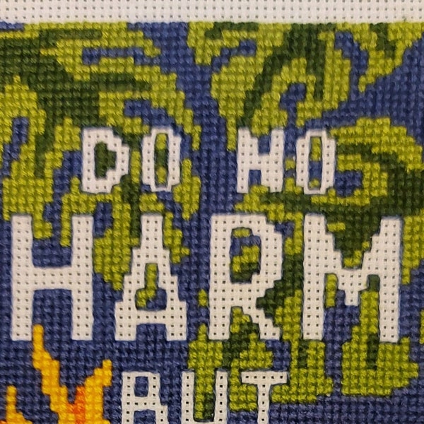 Do No Harm -simple cross stitch pattern