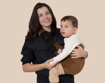 Fascia porta bebè, marsupio per bambini, regalo per la neo mamma, cotone vellutato, sostiene fino a 20 kg, leggero e compatto e testato per la sicurezza