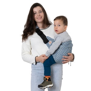 Hüfttrage für Kleinkinder Geschenk zur Babyparty für frischgebackene Mütter, Bio-Baumwolle, hält bis zu 20 kg, leicht und kompakt, Grün Bild 6