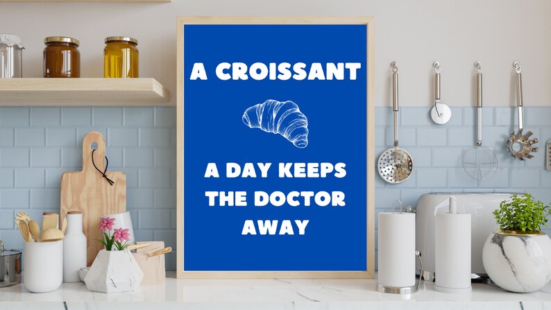 Affiche dans une cuisine.
Poster in a kitchen