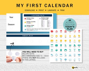 Printable Calendar for Kids, Daily Routine Chart, Childrens First Calendar, Digital Download, Visual Schedule, Autism Now and Next Board - Etsy printable-calendar-for-kids-daily-routine-chart-childrens-first-calendar-digital-download-visual-schedule-autism-now-and-next-board-etsy