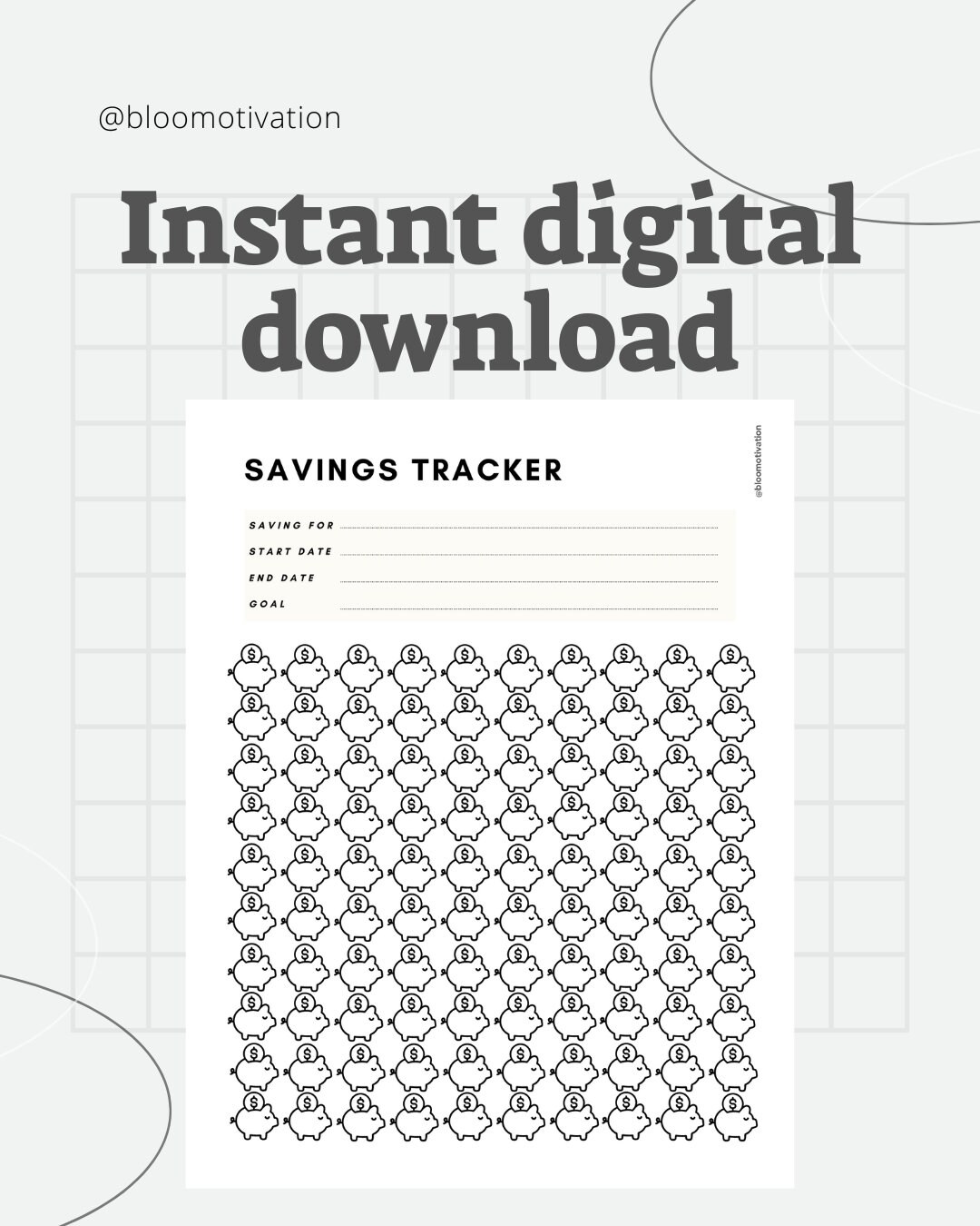 Savings Tracker Printable, Money Saving Challenge, Finance Tracker ...