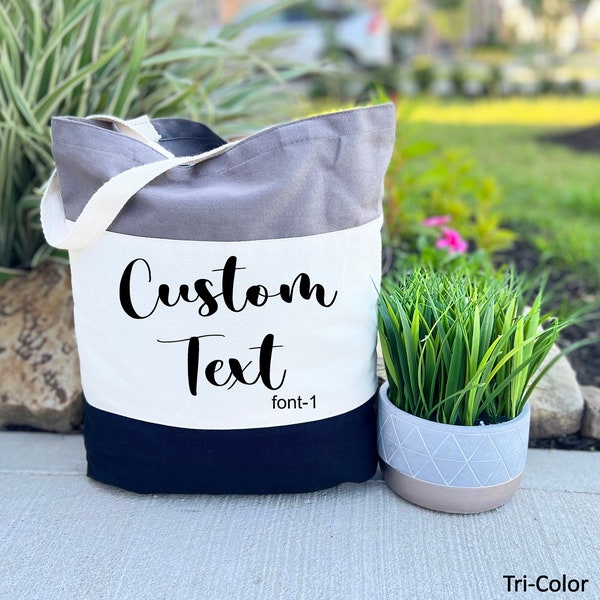 Personalized Tote Bag, Custom Text Tote Bag, Custom Name Tote Bag, Custom Gift, Promotional Tote Bag, Trendy Custom Bag, Personalized Gift