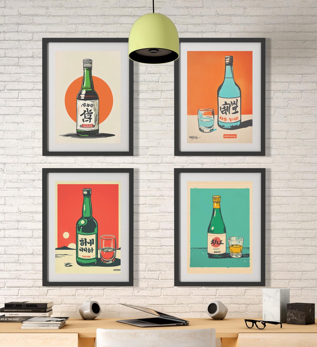 SOJU Retro and Design Poster Set, Alcohol Wall Art, Japandi Poster ...
