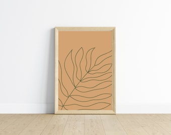 Plant Line Art Print 3 - Abstract Artwork - Bedroom, Living Room, Kitchen, Bathroom - Digital Download - Print at Home