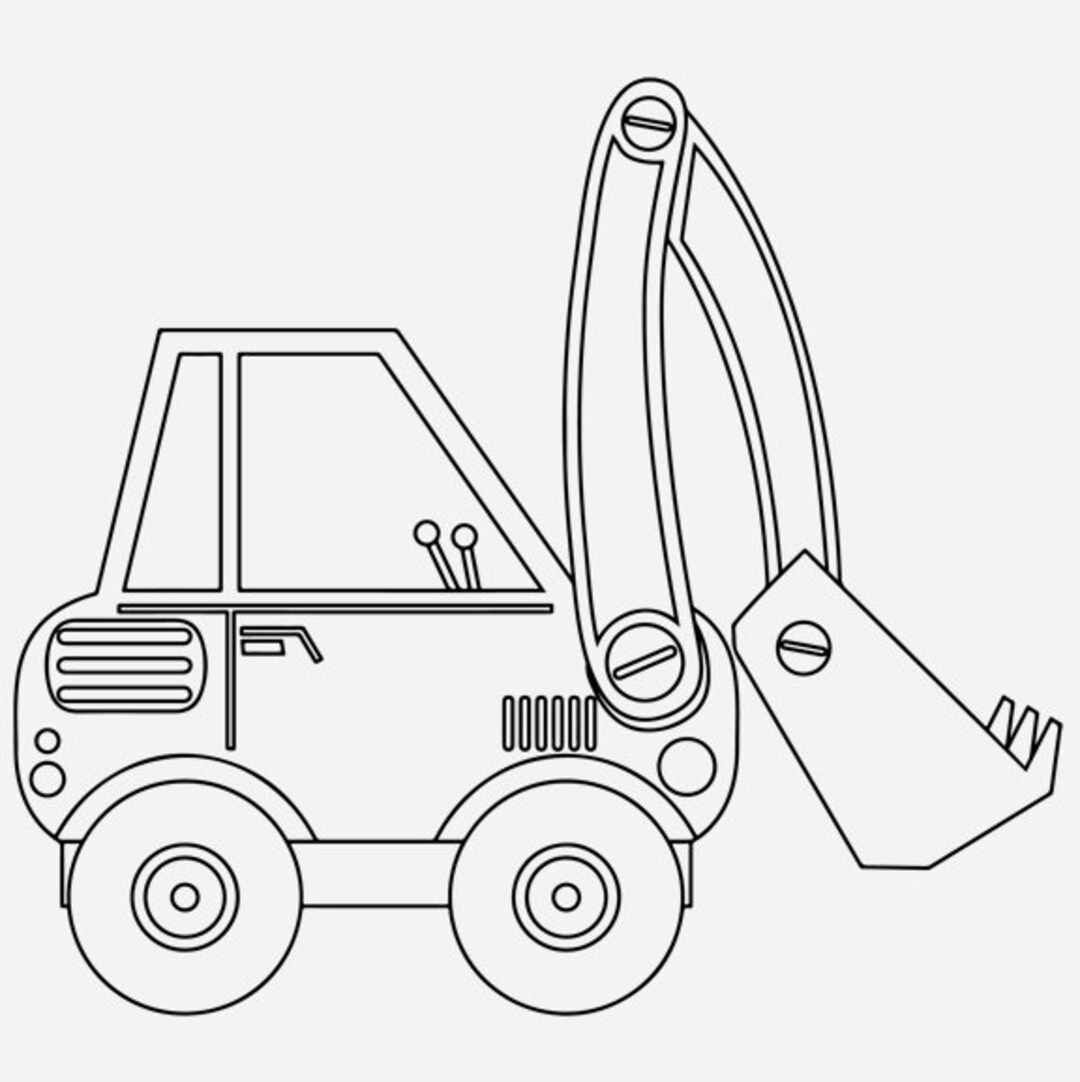 Construction Machinery Coloring Pages Digital Download - Etsy