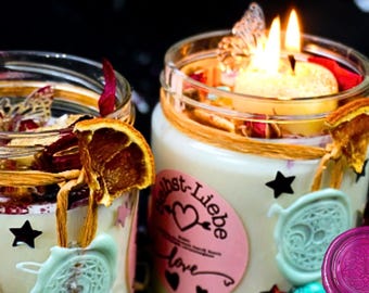 Ritual Candle "Self-Love" with Crystals*Magic Turquoise Candle*Special Spiritual Gift*Feminine Divine