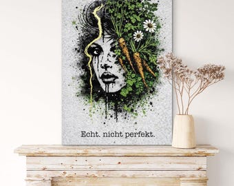 Plakat „Zakorzeniony” – wydruk artystyczny o tematyce natury*Uziemiający, organiczny*Sztuka ścienna do kuchni*Wydruk artystyczny*we współpracy z Wattn'Bioladen Burhave