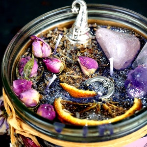 Ritual candle Inner godess Magic with crystalsMagic candle Rose Quartz Amethystspecial spiritual gift image 5