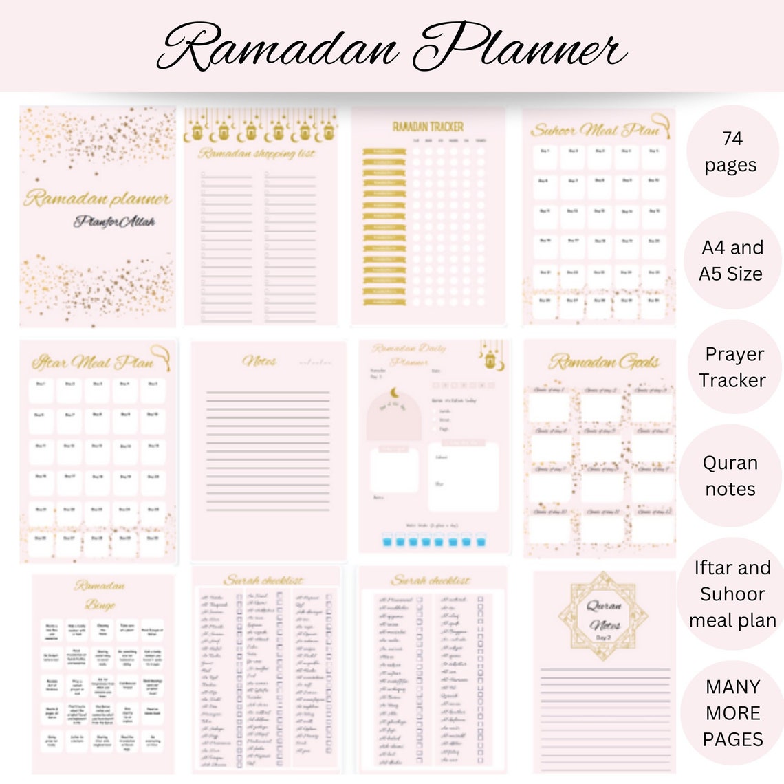 Ramadan Planner Digital Ramadan Planner Printable Ramadan Planner ...