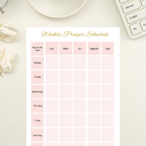 Prayer Checklist, Weekly Prayer Schedule, Islamic Prayer Schedule, Muslim Prayer  Schedule, Muslim Prayer Checklist, Pink Prayer Schedule - Etsy