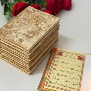 Beige velvet yaseen book I 80 pages yasin I islamic gift I muslim gift I prayer gift I umrah gift I hajj gift I eid gift I Yasen Quran gift
