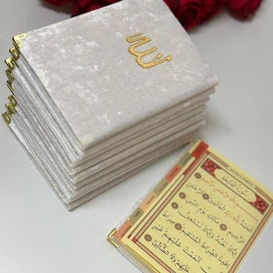 White velvet yaseen book I 80 pages yasin I islamic gift I muslim gift I prayer gift I umrah gift I hajj gift I eid gift I Yasen Quran gift