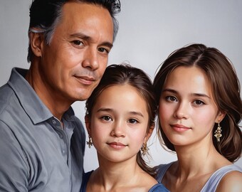 Custom Portrait from Photo | Watercolour Portrait | Personalized Gift | Digital Art| Enhance Old photos